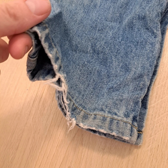 Vintage Old Navy 2003 Y2K Baby Toddler Unisex Denim Button Up 2T Overalls - Picture 6 of 9
